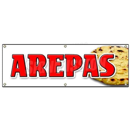 Signmission AREPAS BANNER SIGN colombian venezuelan food cheeseseafood latin restaurant B-72 Arepas